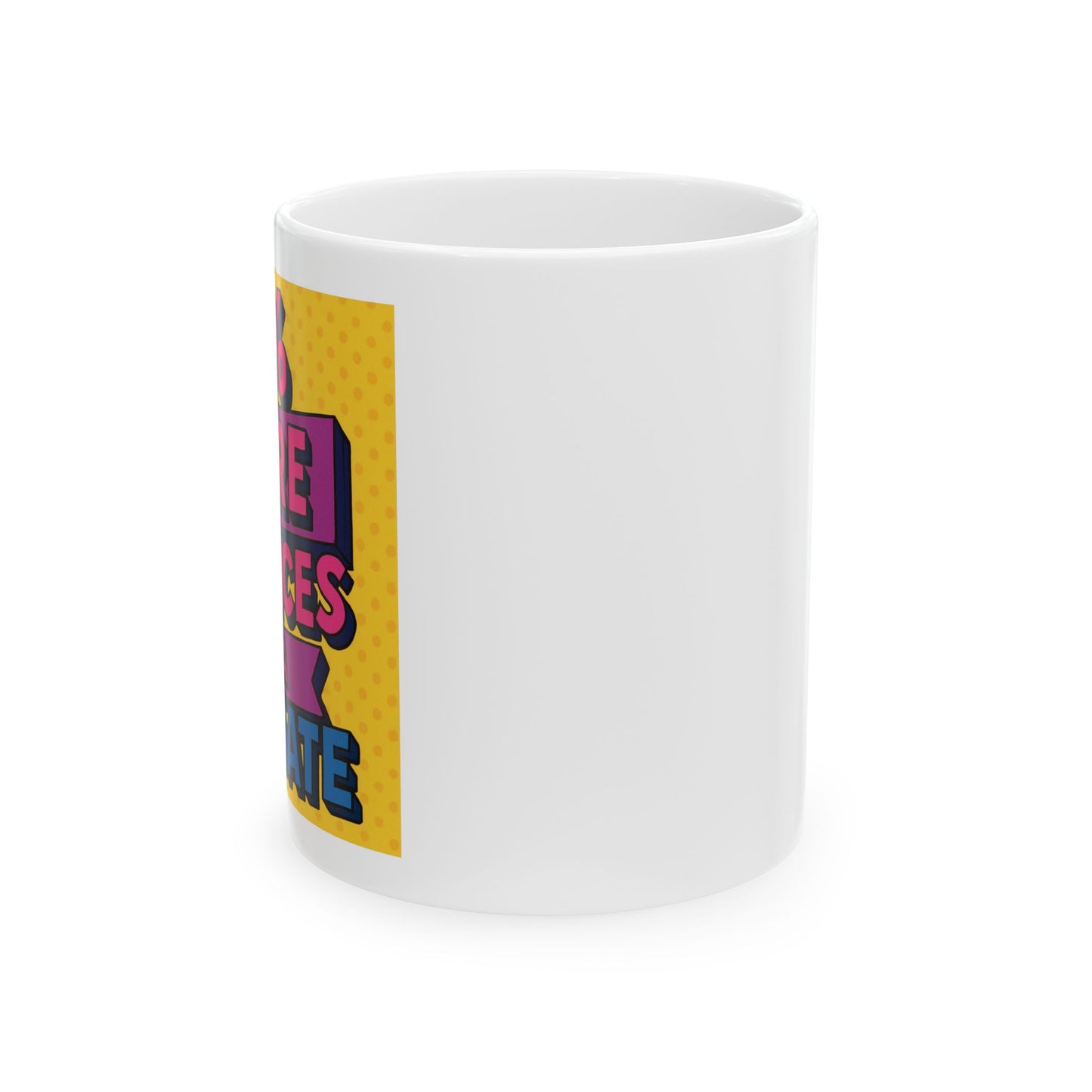 Quirky Ceramic Mug for Bisexuals, Coffee Lovers, Great Gift for Birthdays, Office, Home Decor, Unique Drinking Experience, 11oz & 15oz