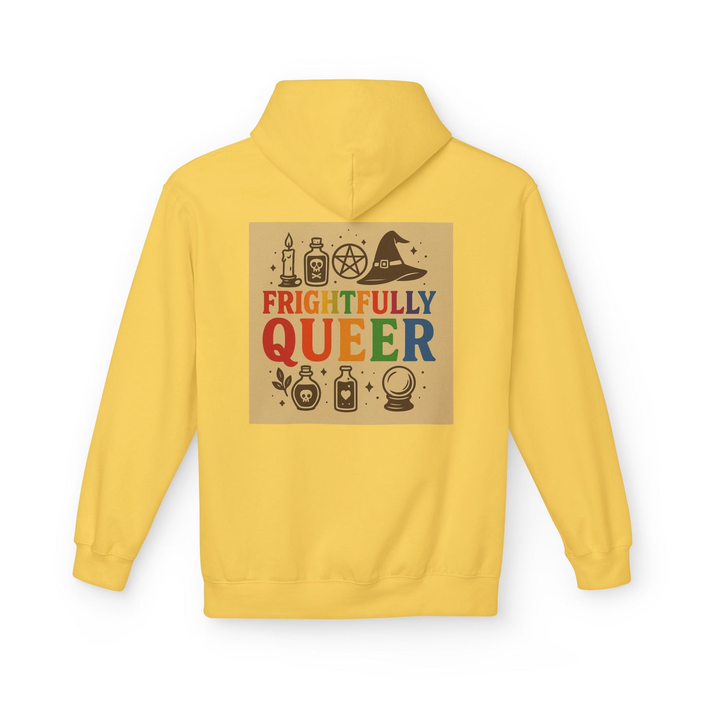 Frightfully Queer Hoodie, Cozy LGBTQ+ Hoodie, Halloween Sweater, Inclusive Apparel, Unisex Holiday Gift