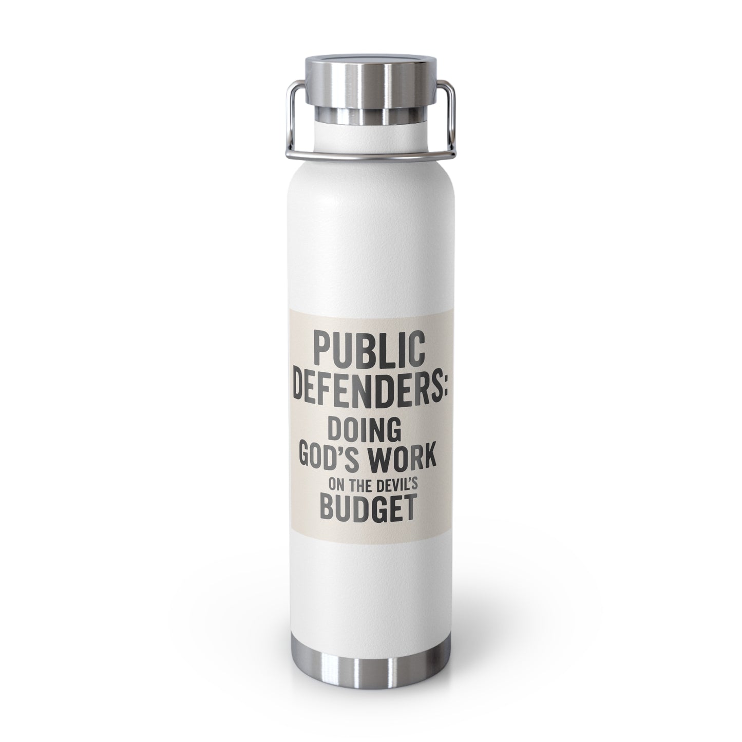 Public Defender Insulated Water Bottle, Glass of Courage, Gifts for Lawyers, Legal Appreciation, Motivational Hydration
