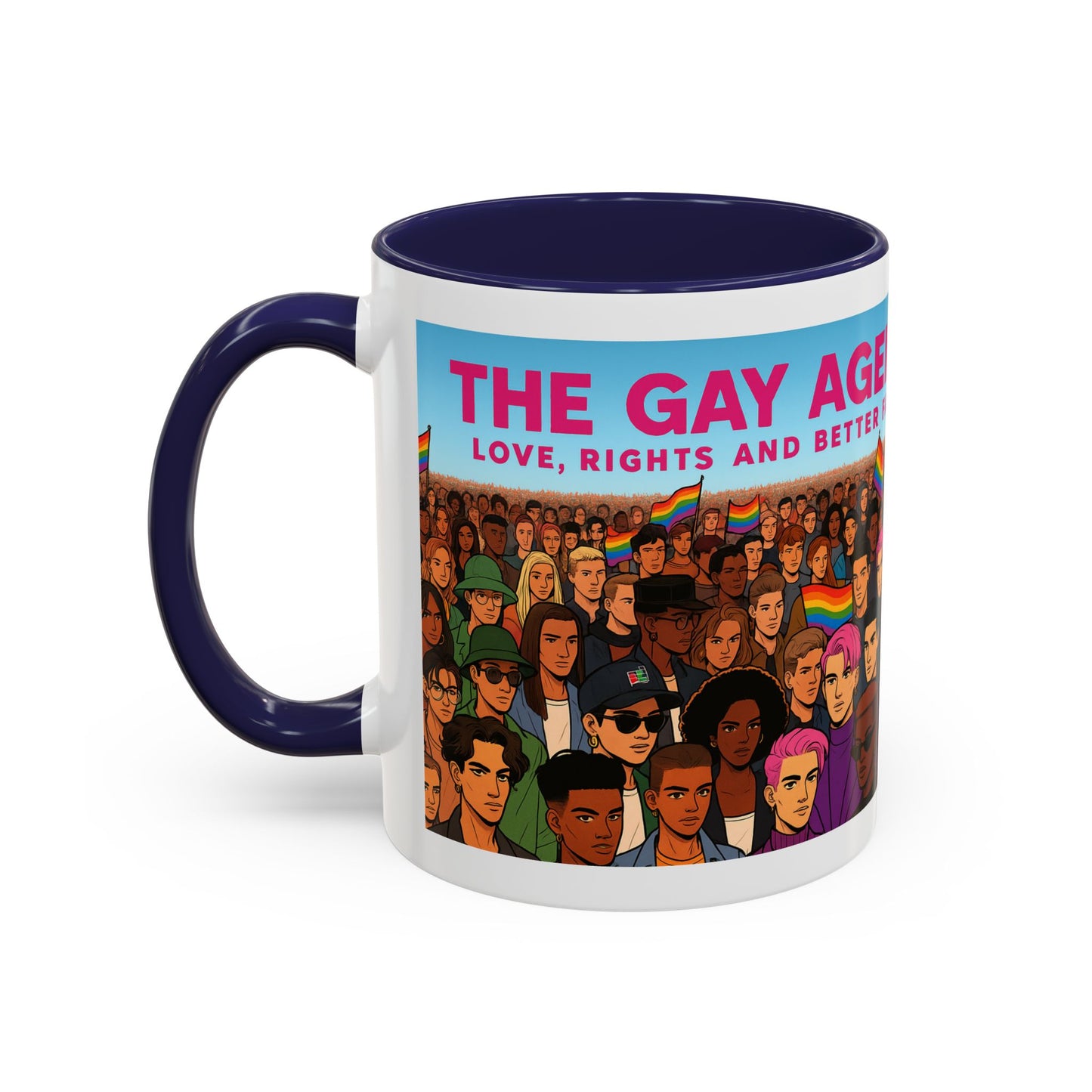 Celebrate Diversity Accent Coffee Mug | LGBTQ+ Pride Mug | Unique Gift for Allies and Activists | Perfect for Home or Office