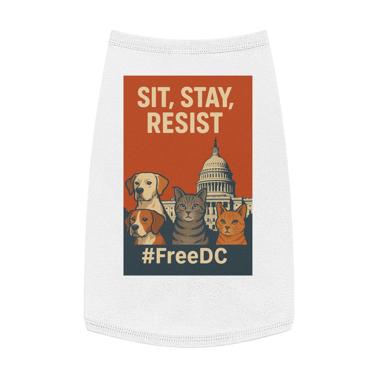Political Pet Tank Top | Ideal for Pet Lovers, Dog Walks, Protests, and Gift Giving