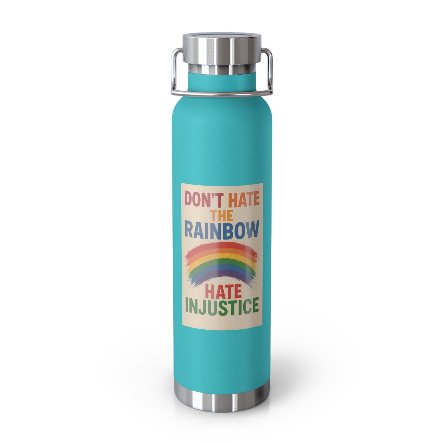 Pride Message Insulated Water Bottle - 22oz, Eco-Friendly Drinkware, Motivational Gift, LGBTQ+ Pride Support, Sustainable Lifestyle