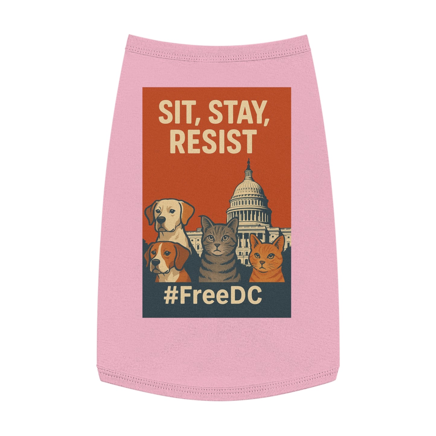 Political Pet Tank Top | Ideal for Pet Lovers, Dog Walks, Protests, and Gift Giving