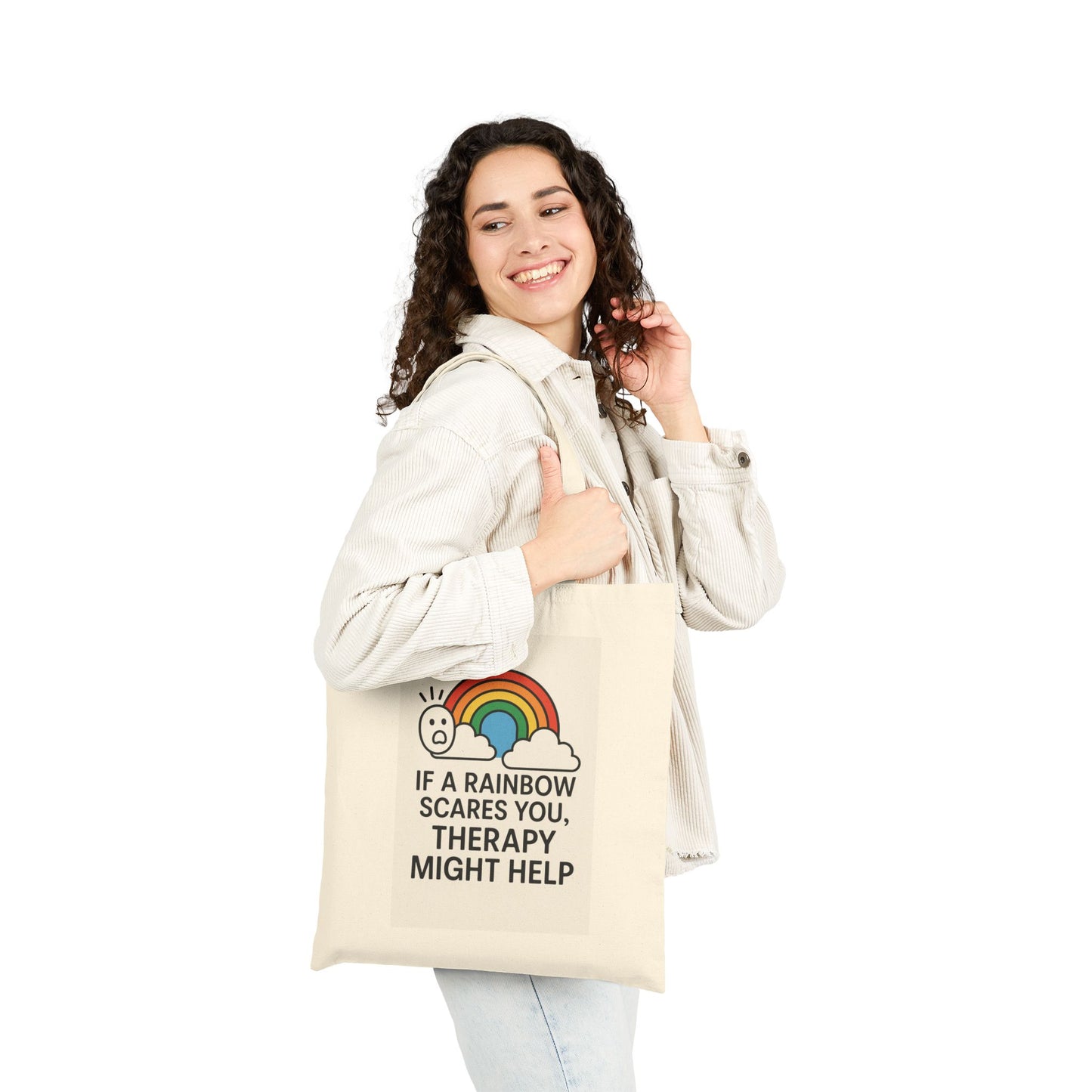LGBTQIA Rainbow Tote Bag | Canvas Shopping Bag, Eco-Friendly Tote, Beach Bag, Art Bag, Pride Bag
