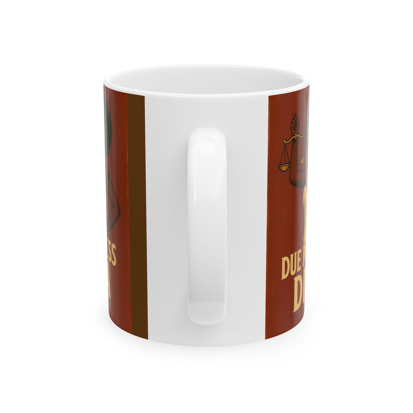 Humorous Justice Ceramic Mug - Perfect Gift for Lawyers, Graduates, Coffee Lovers, Funny Office Decor, Legal Humor
