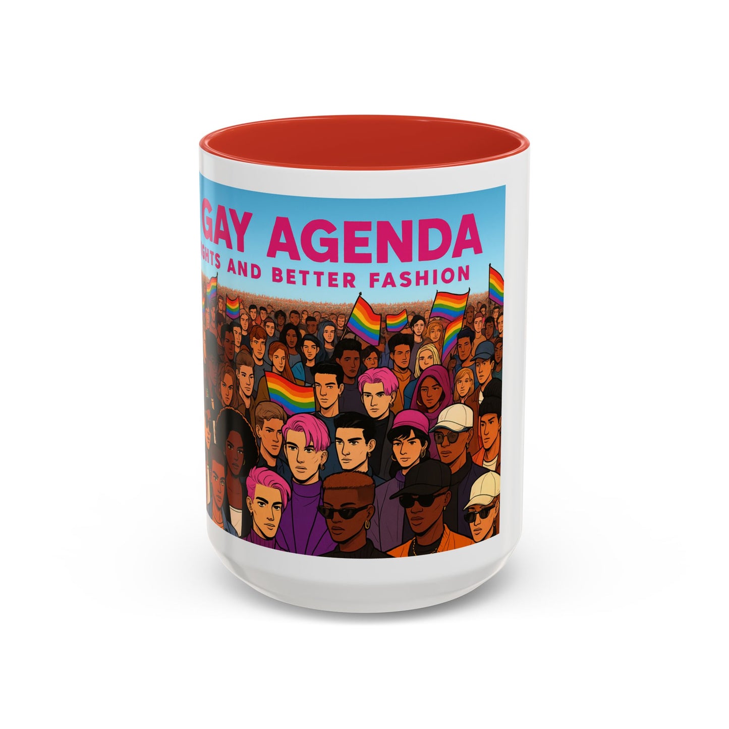 Celebrate Diversity Accent Coffee Mug | LGBTQ+ Pride Mug | Unique Gift for Allies and Activists | Perfect for Home or Office