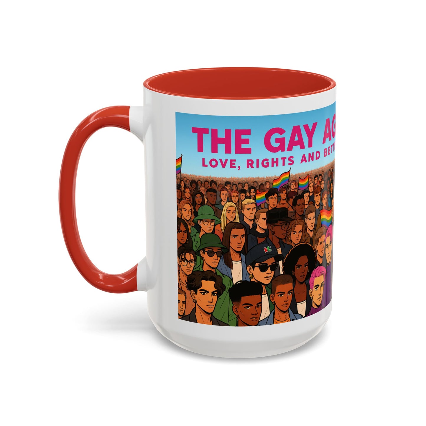 Celebrate Diversity Accent Coffee Mug | LGBTQ+ Pride Mug | Unique Gift for Allies and Activists | Perfect for Home or Office