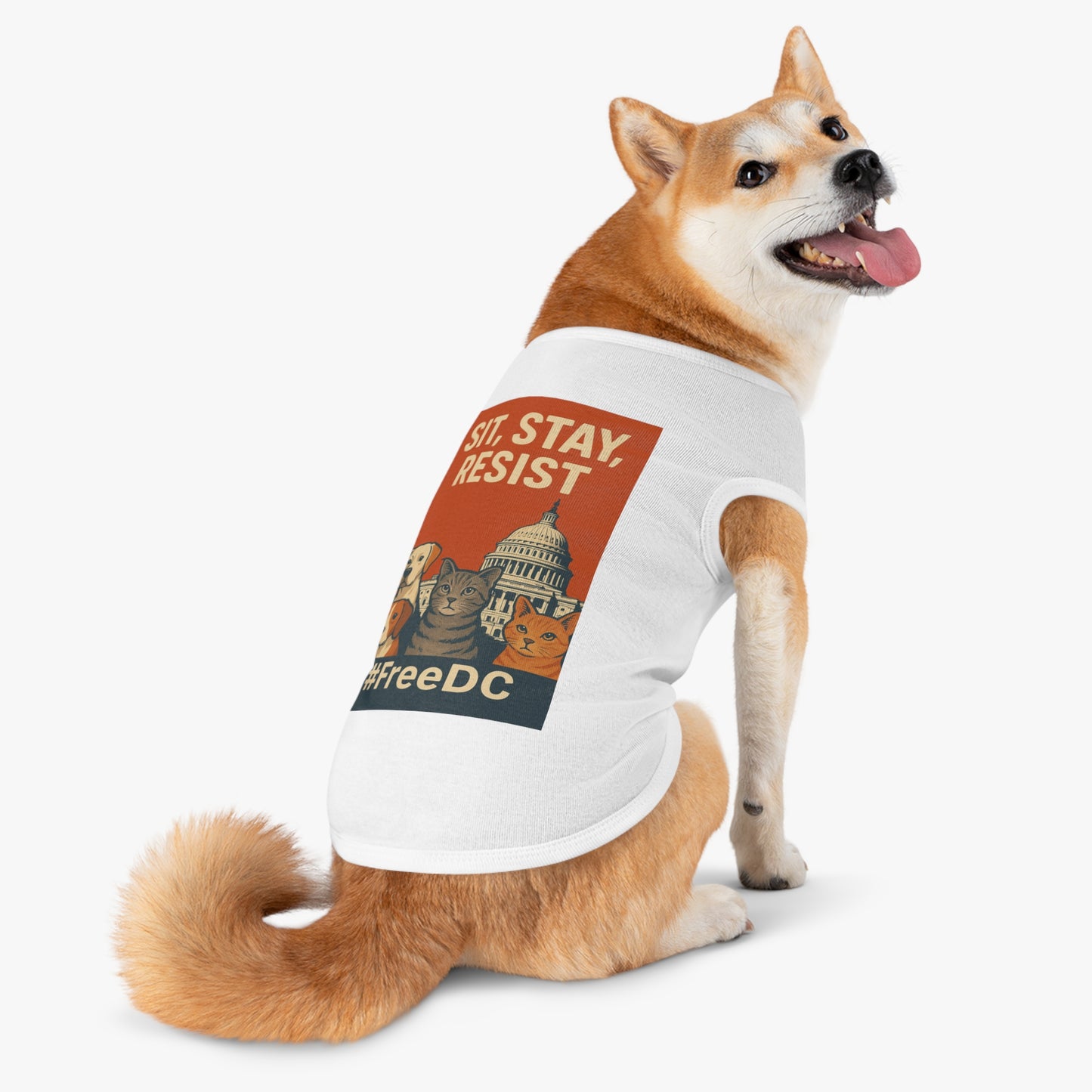 Political Pet Tank Top | Ideal for Pet Lovers, Dog Walks, Protests, and Gift Giving