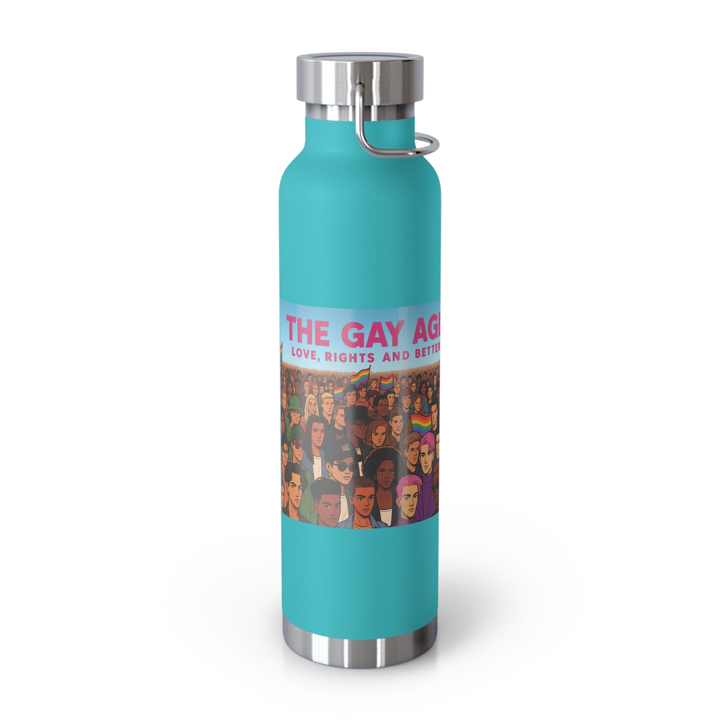 LGBTQ+ Insulated Water Bottle, Eco-Friendly Hydration, Pride Gifts, Trendy Travel Mug, Stainless Steel Flask