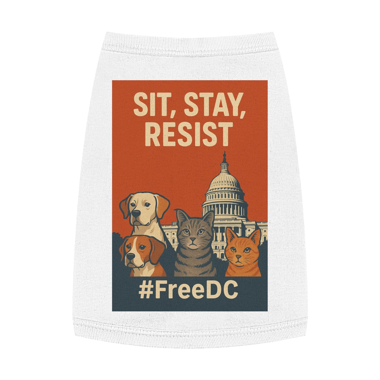 Political Pet Tank Top | Ideal for Pet Lovers, Dog Walks, Protests, and Gift Giving