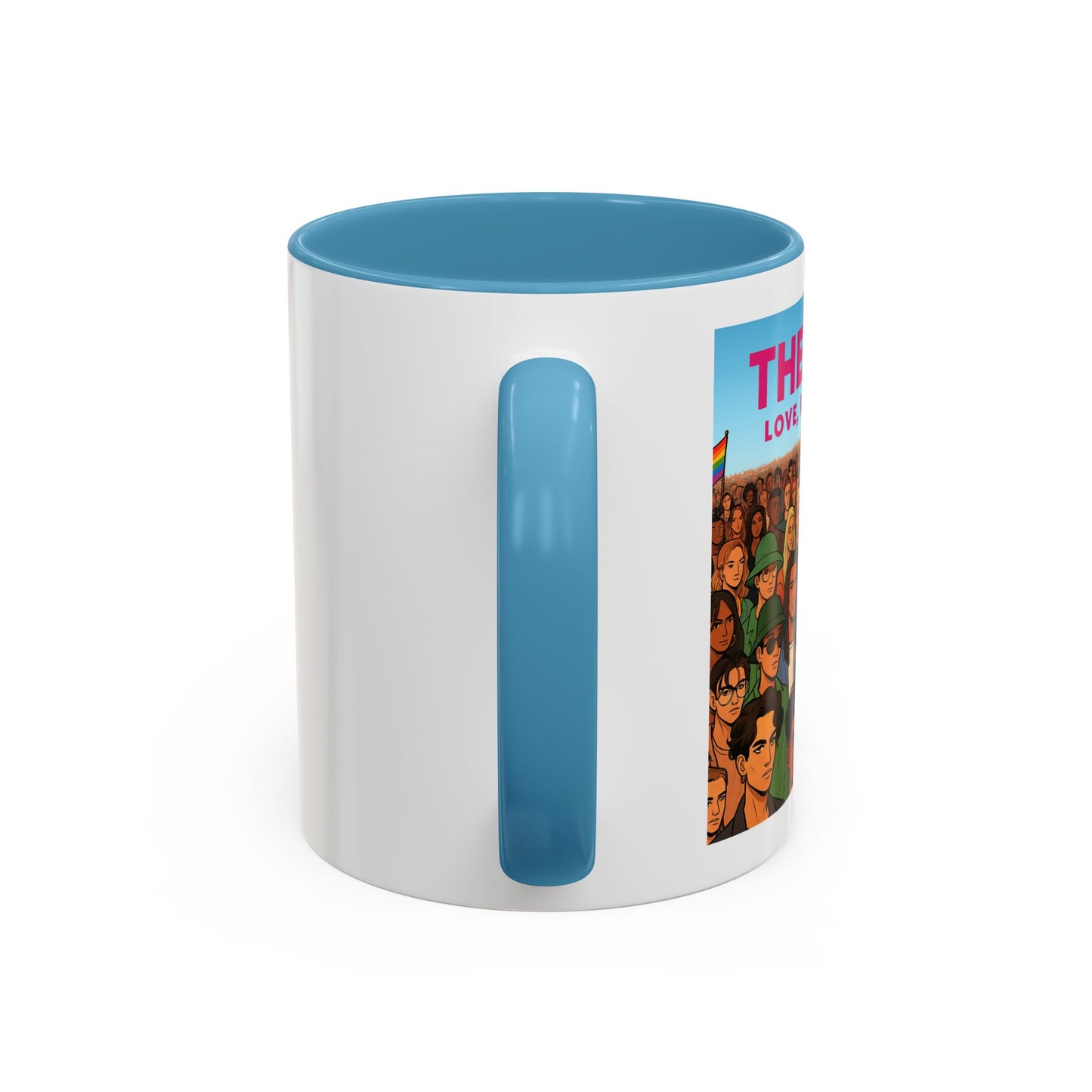 Celebrate Diversity Accent Coffee Mug | LGBTQ+ Pride Mug | Unique Gift for Allies and Activists | Perfect for Home or Office
