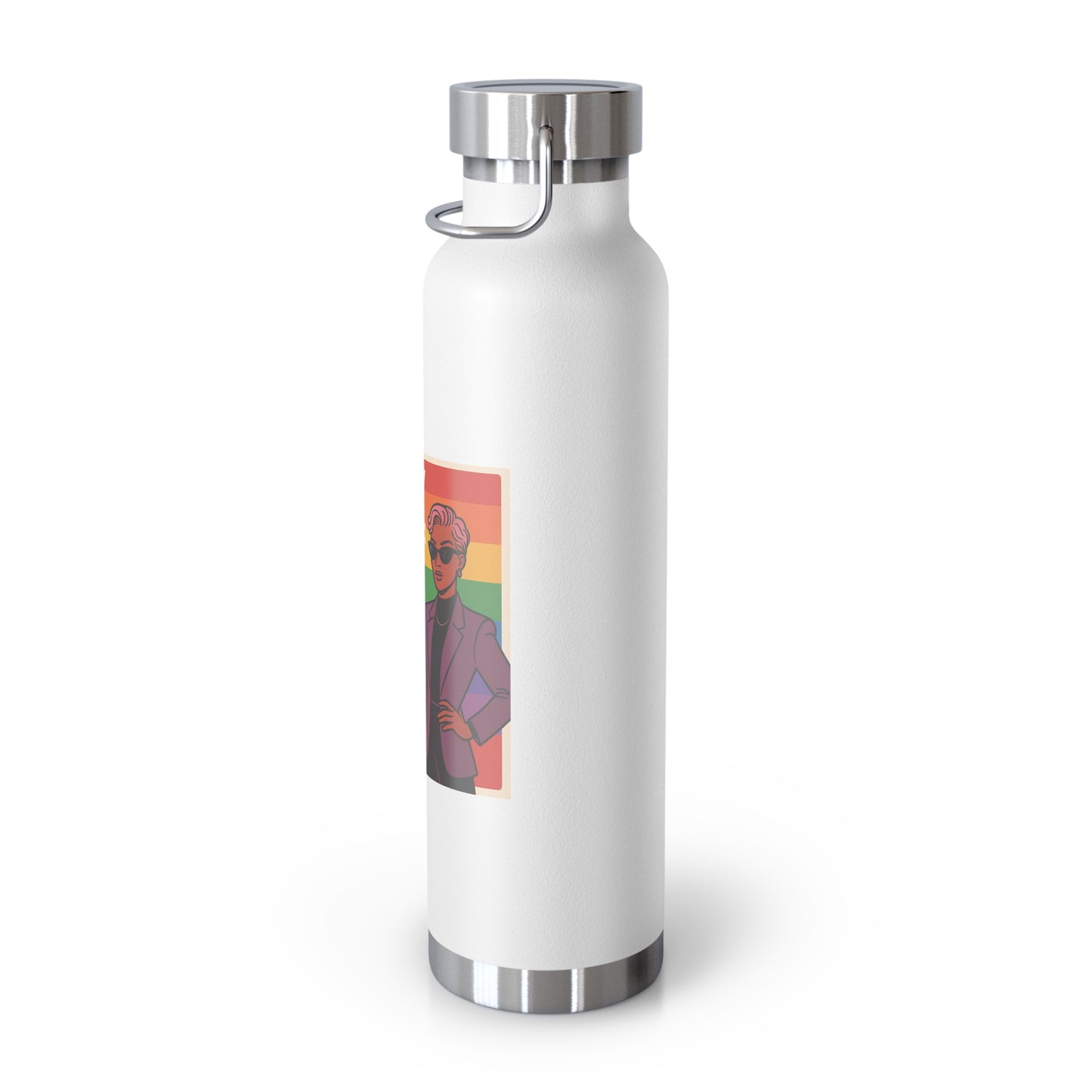 Pride-Themed Vacuum Insulated Water Bottle, LGBTQ+ Gifts, Eco-Friendly Hydration, Enthusiast Drinkware, Stylish Reusable Flask