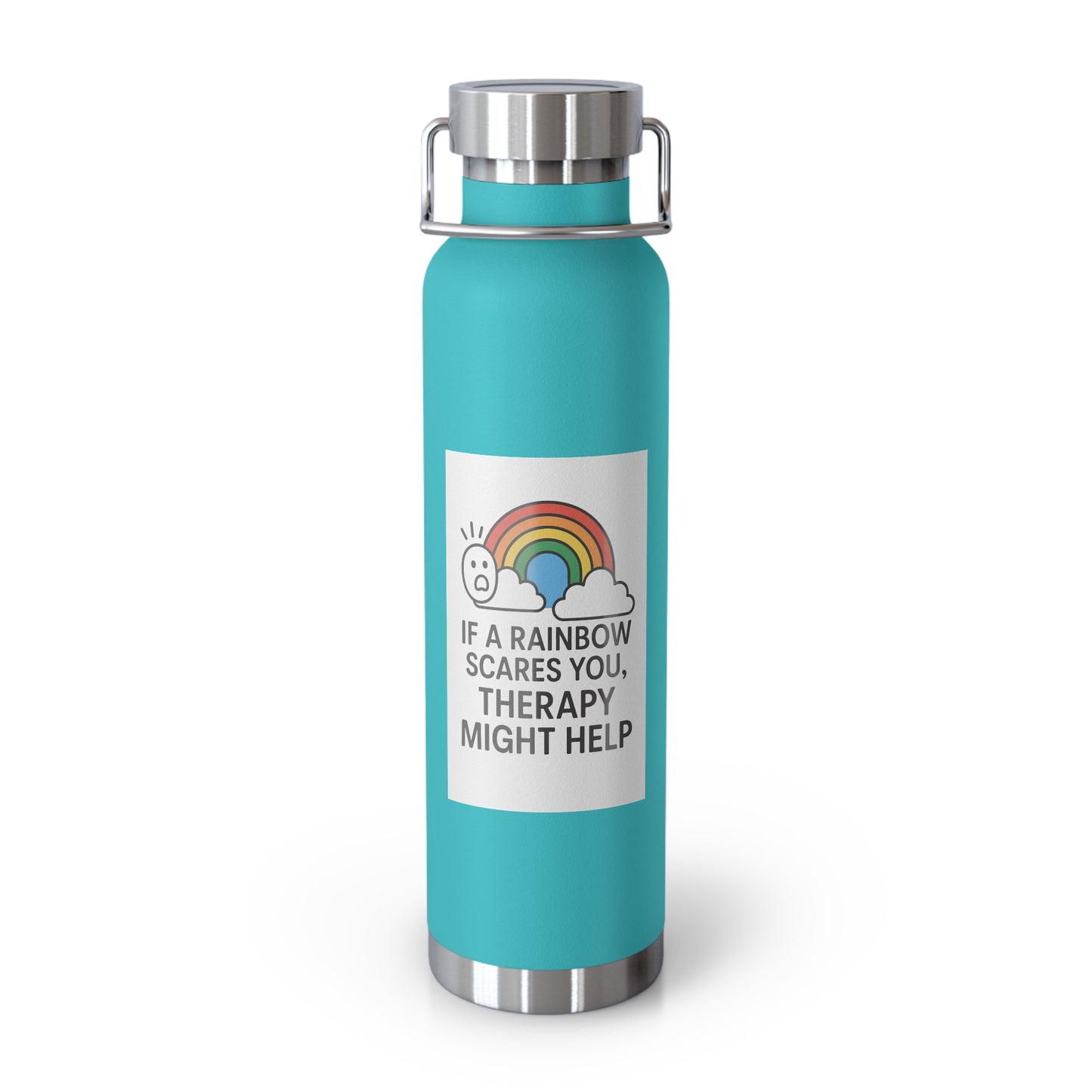 LGBTQIA Whimsical Stainless Steel Water Bottle, Eco-Friendly Drinkware, Fun Gift for Therapy Lovers, Motivational Travel Cup, Colorful Rainbow [...]