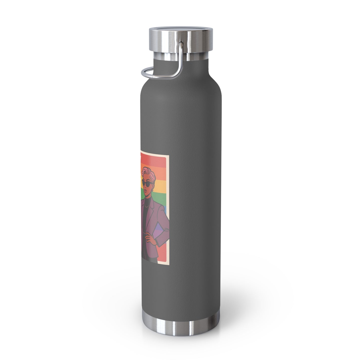 Pride-Themed Vacuum Insulated Water Bottle, LGBTQ+ Gifts, Eco-Friendly Hydration, Enthusiast Drinkware, Stylish Reusable Flask