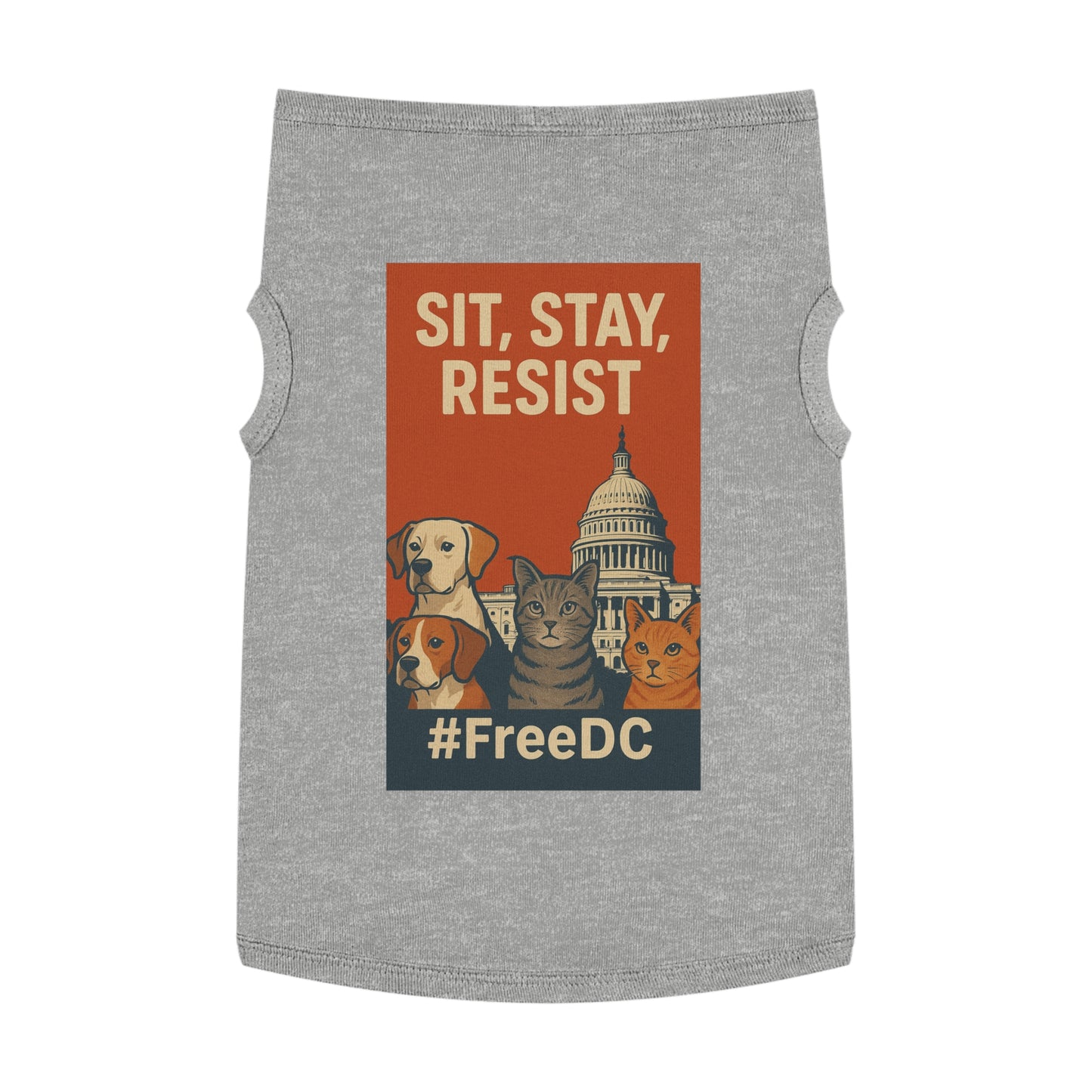 Political Pet Tank Top | Ideal for Pet Lovers, Dog Walks, Protests, and Gift Giving