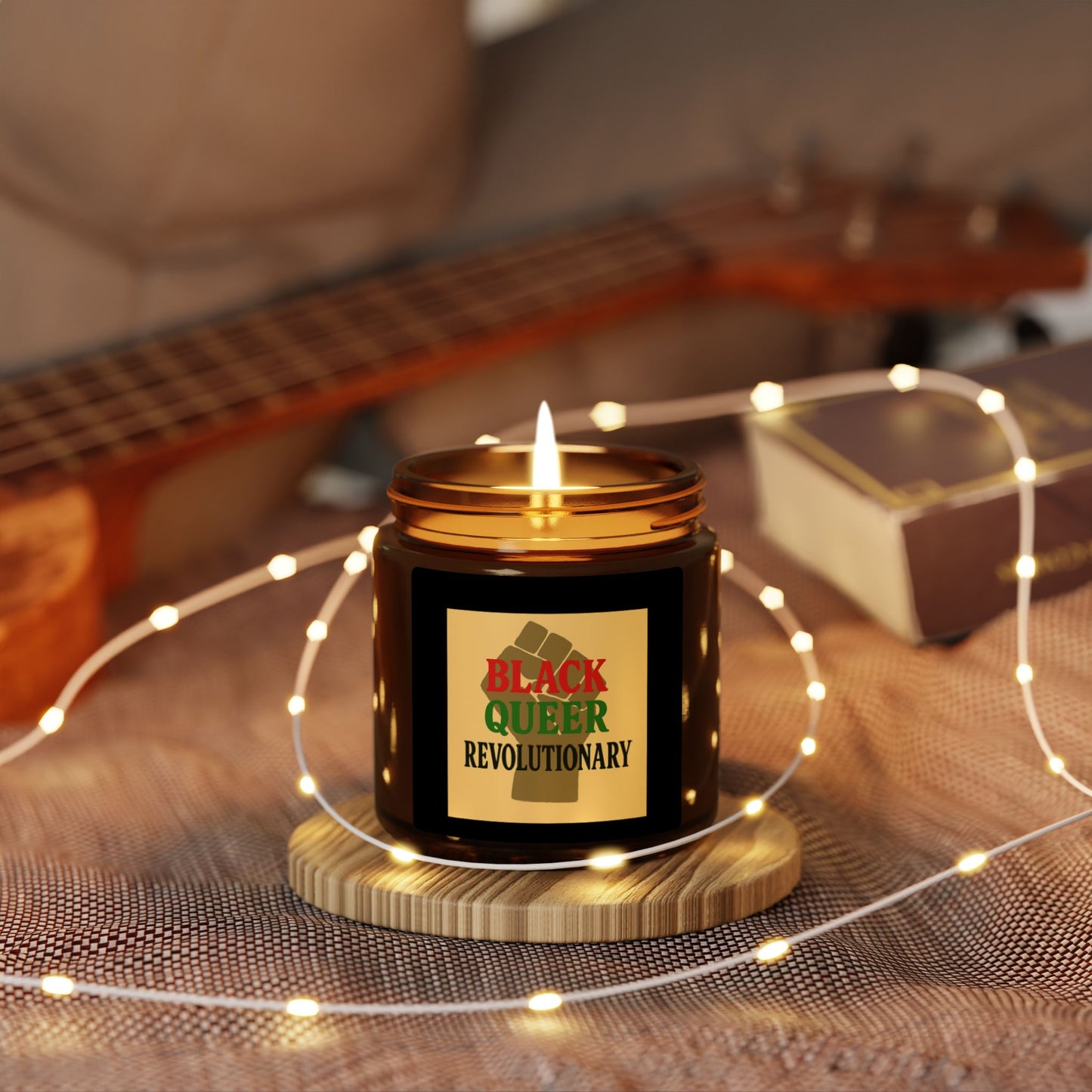 Empowering Scented Soy Candle, Aromatherapy Gift, Black Queer Revolutionary, Eco-Friendly Home Decor, Multi-Size, Relaxation