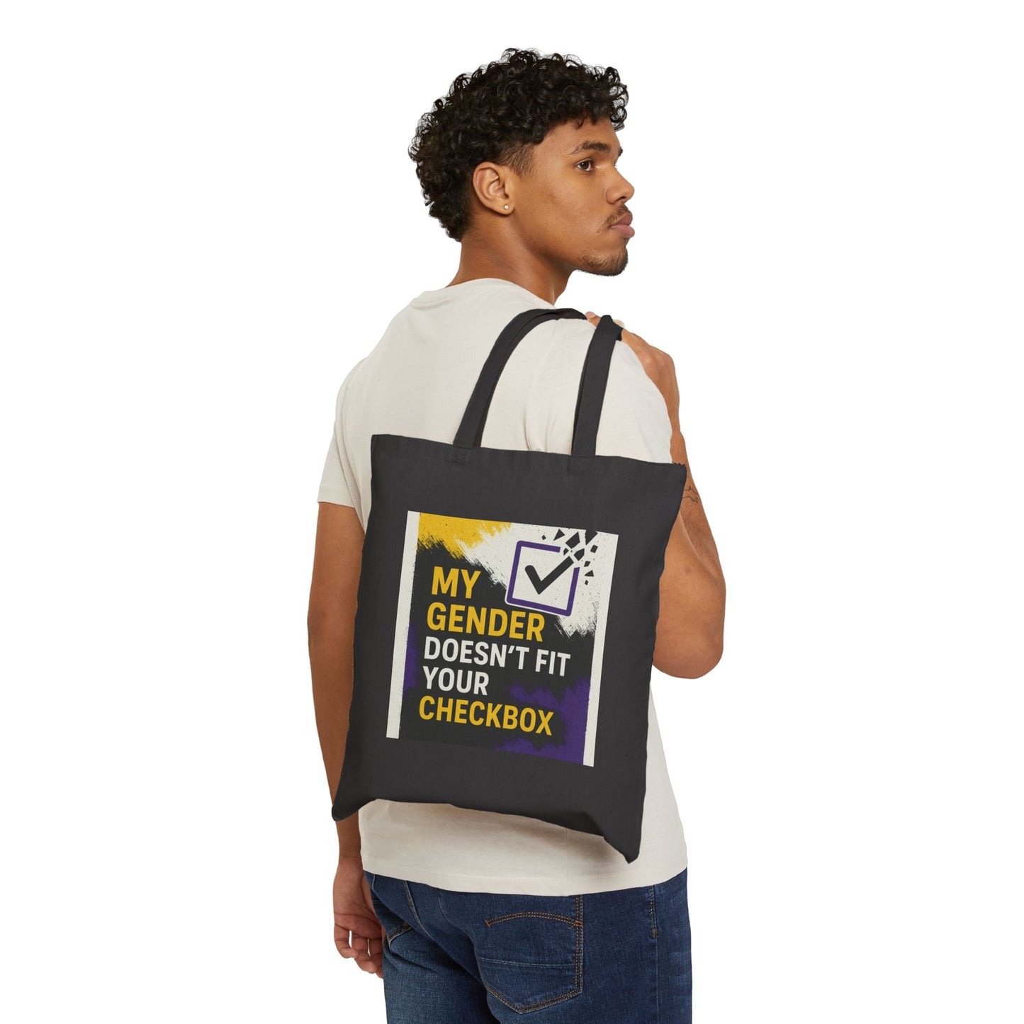 Nonbinary Tote Bag, Pride Bag, LGBTQ bag, make a statement