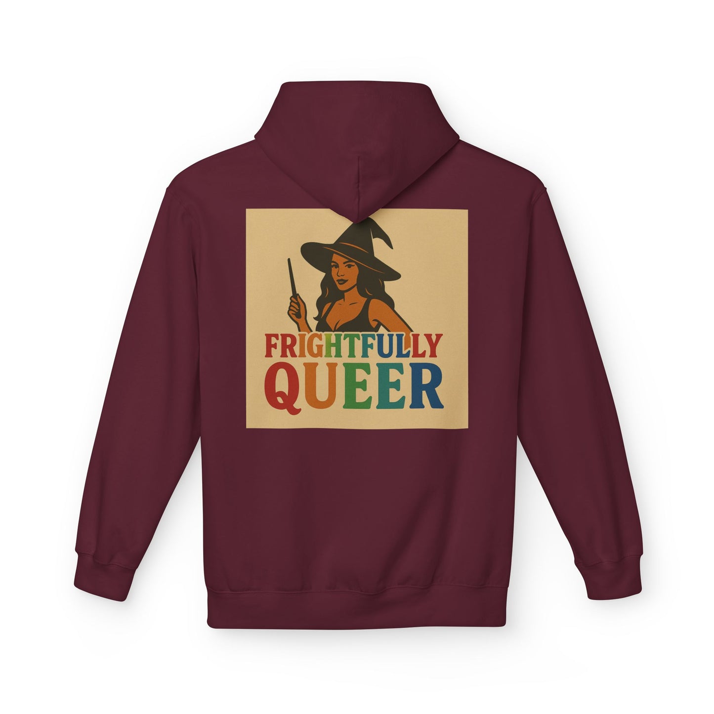 Frightfully Queer Fleece Hoodie, Unisex Halloween Hoodie, Fall Fashion, LGBTQ+ Pride Sweatshirt, Cozy Casual Wear