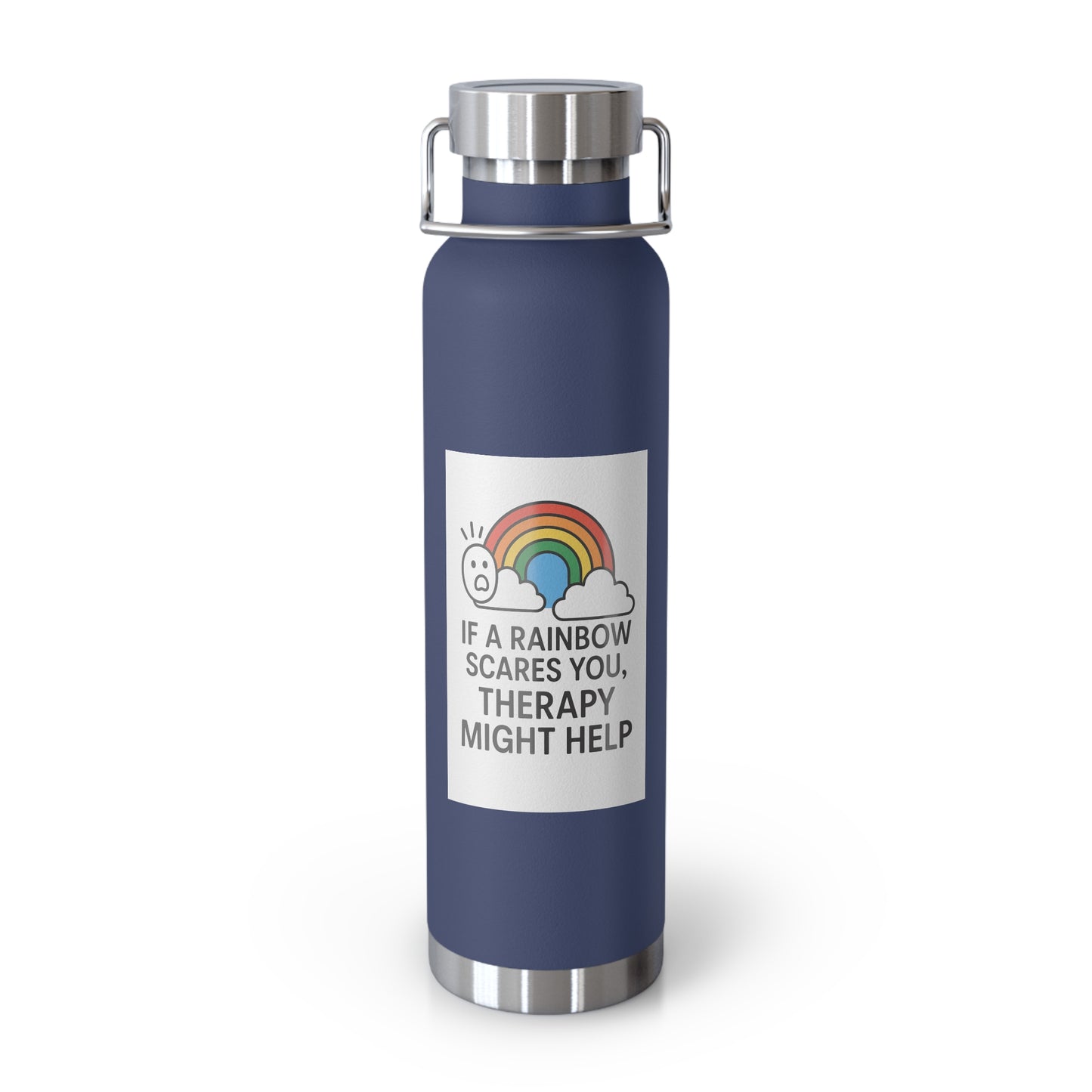 LGBTQIA Whimsical Stainless Steel Water Bottle, Eco-Friendly Drinkware, Fun Gift for Therapy Lovers, Motivational Travel Cup, Colorful Rainbow [...]