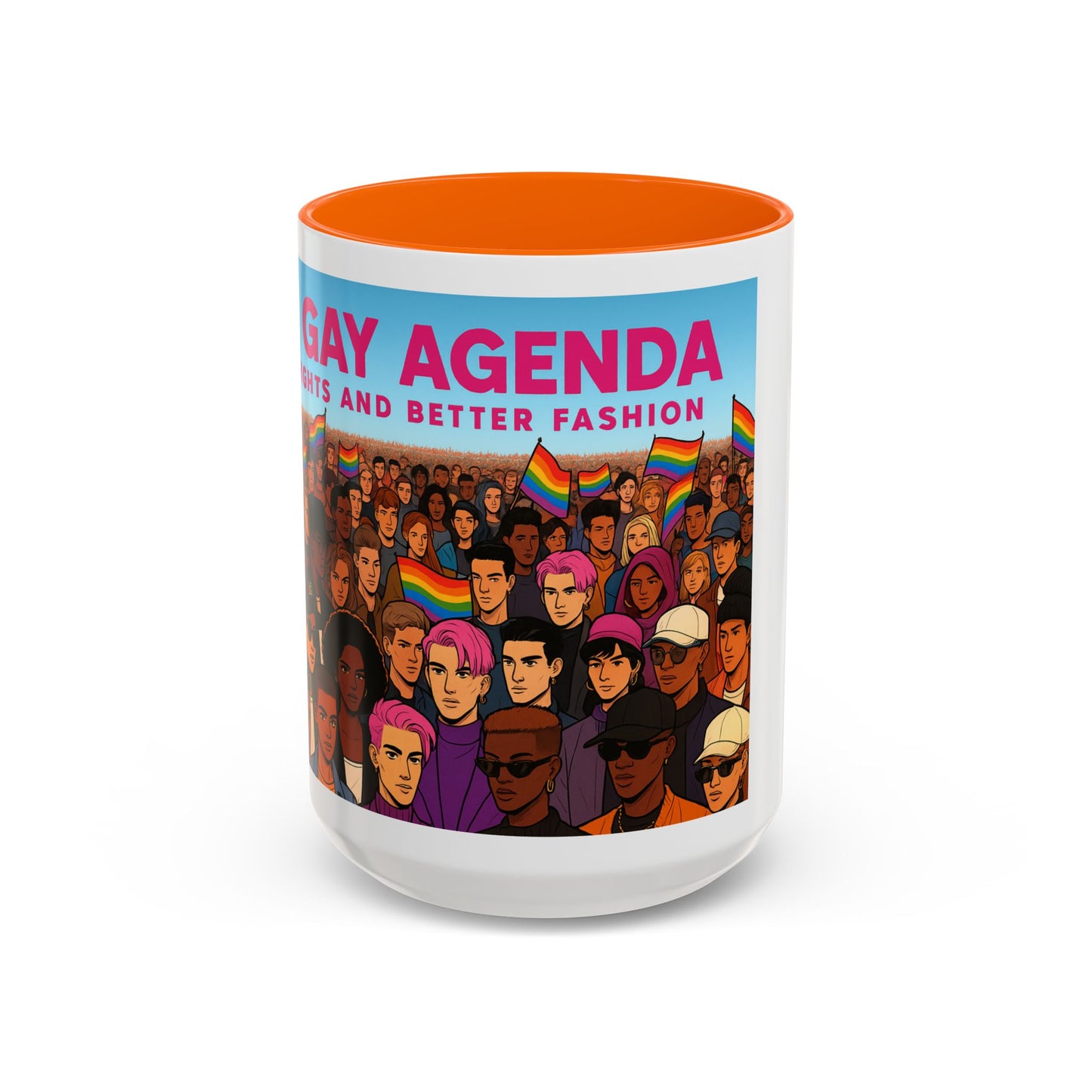 Celebrate Diversity Accent Coffee Mug | LGBTQ+ Pride Mug | Unique Gift for Allies and Activists | Perfect for Home or Office