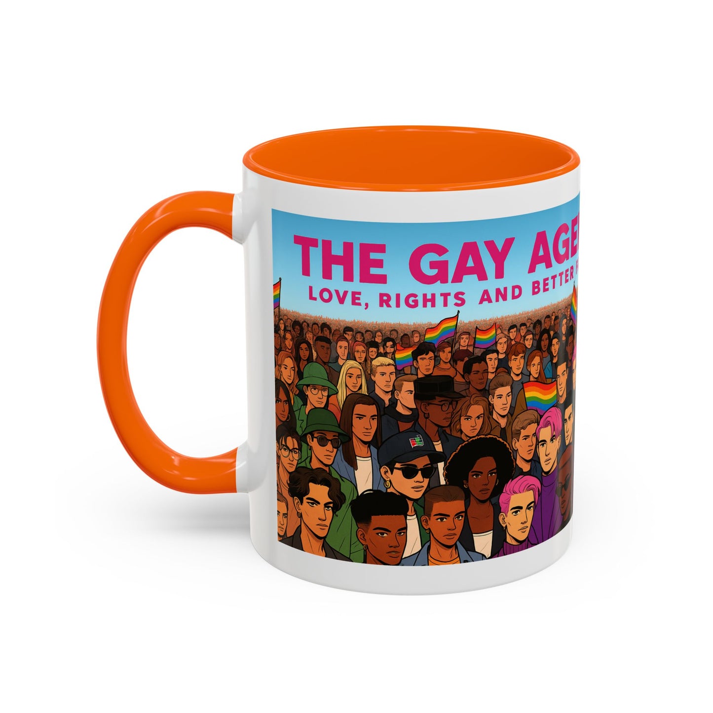 Celebrate Diversity Accent Coffee Mug | LGBTQ+ Pride Mug | Unique Gift for Allies and Activists | Perfect for Home or Office