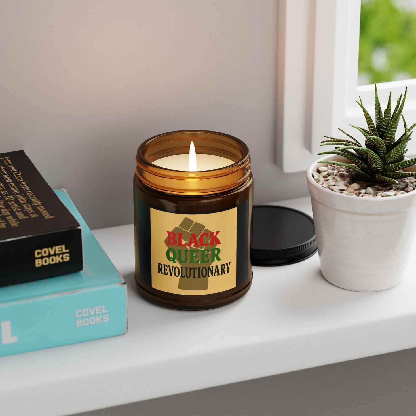 Empowering Scented Soy Candle, Aromatherapy Gift, Black Queer Revolutionary, Eco-Friendly Home Decor, Multi-Size, Relaxation