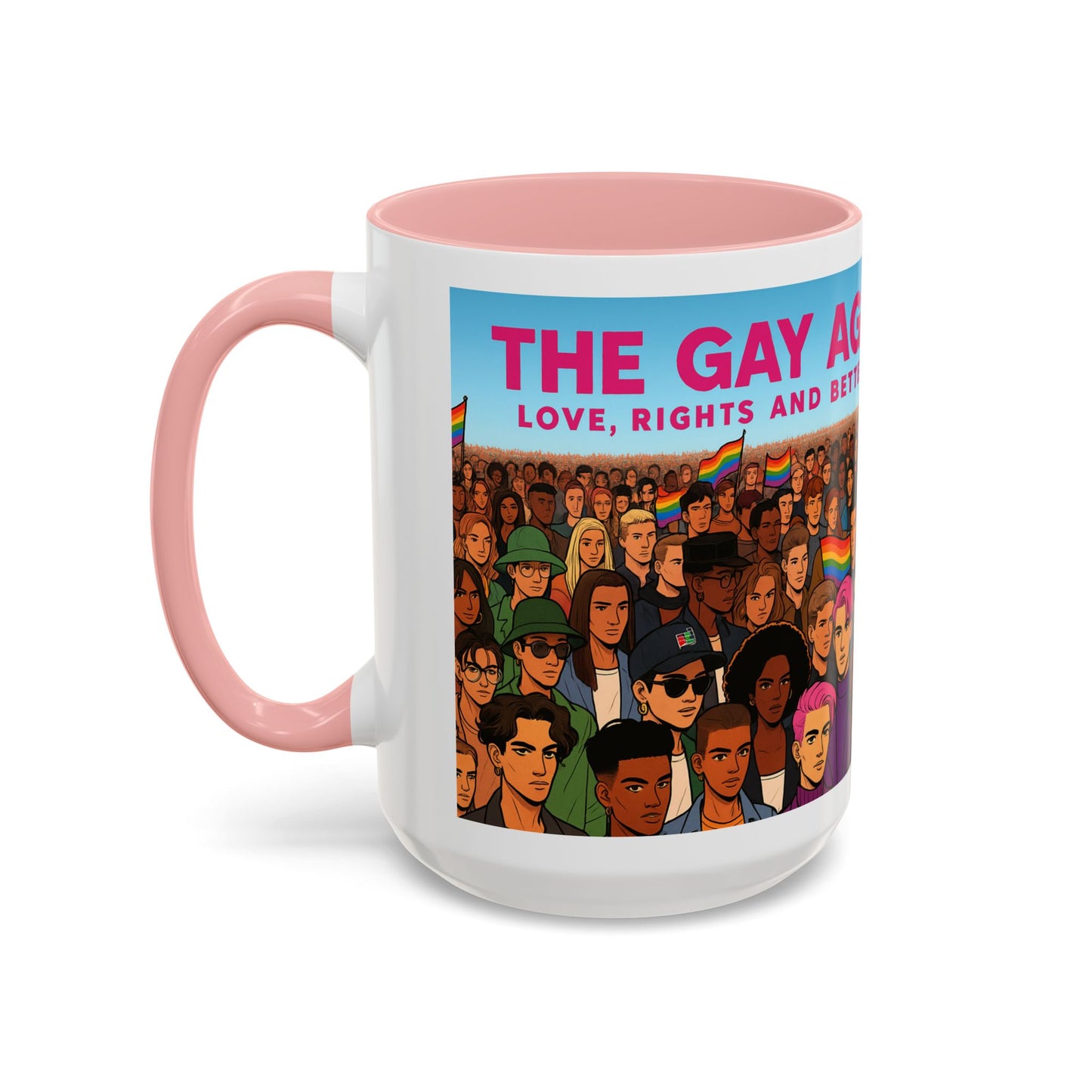 Celebrate Diversity Accent Coffee Mug | LGBTQ+ Pride Mug | Unique Gift for Allies and Activists | Perfect for Home or Office